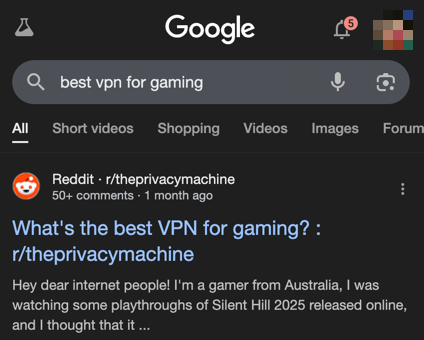 Reddit AEO Service Google result target showing a ranking Reddit thread